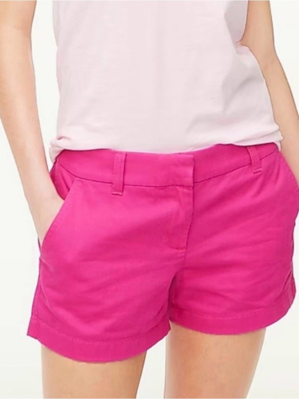 J. Crew 3.5 inch size 14 Classic Chino Shorts Neon Pink